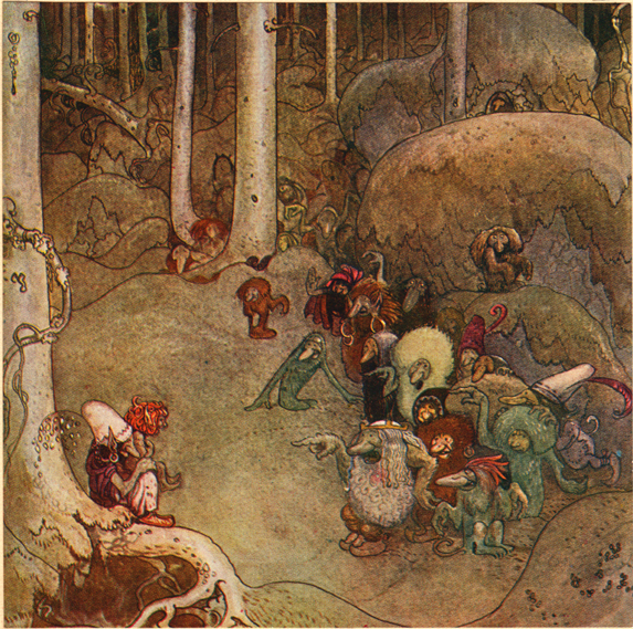 A John Bauer painting depicting a forest gathering of trolls and figures, used as a placeholder for the eventual app screenshot.